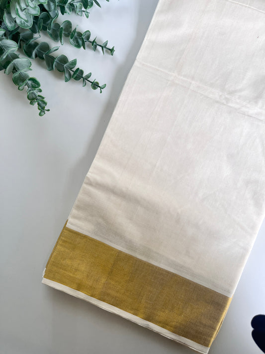 Off-White Kerala Saree
