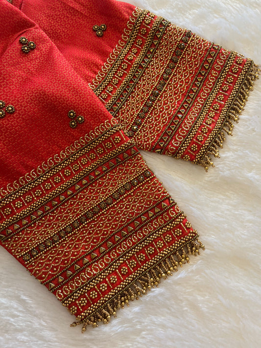 Sukanya's Bridal Blouse with Copper Hangings