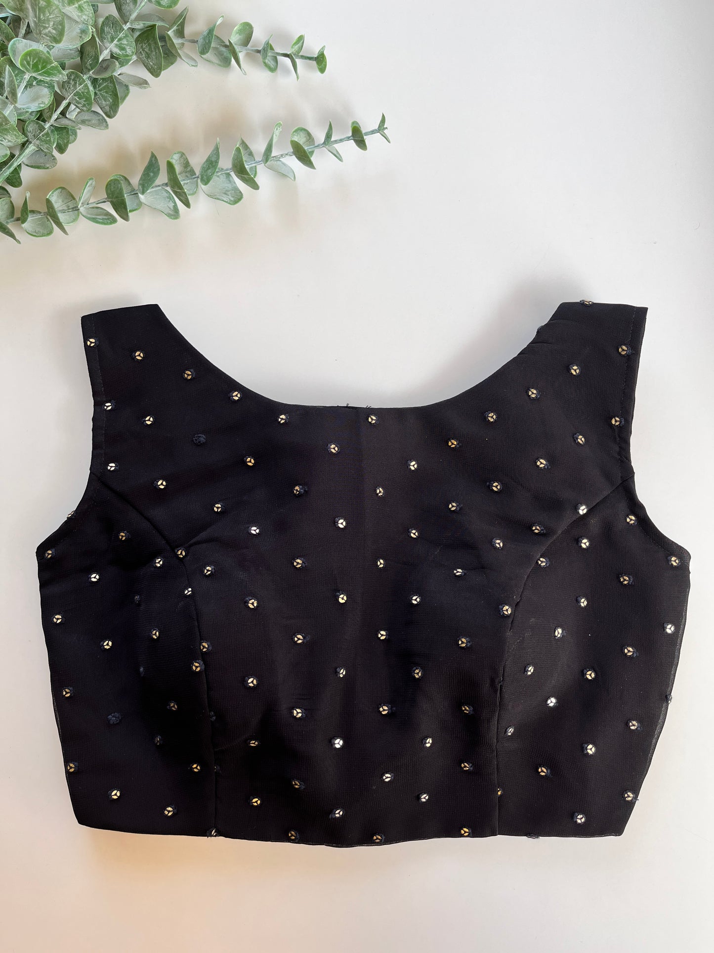 Black Sequence Blouse