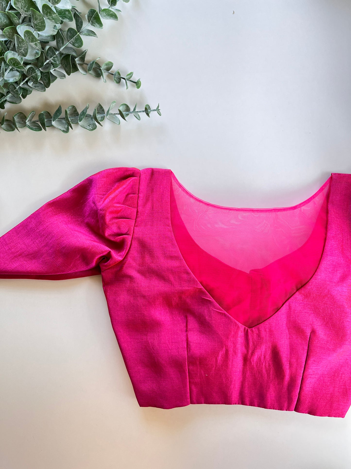 Pink Puff Sleeve Blouse