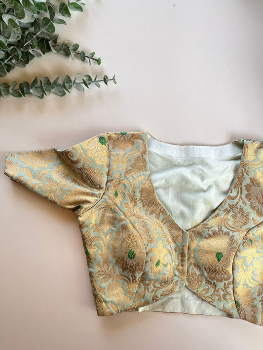 Pastel Green Banaras Blouse