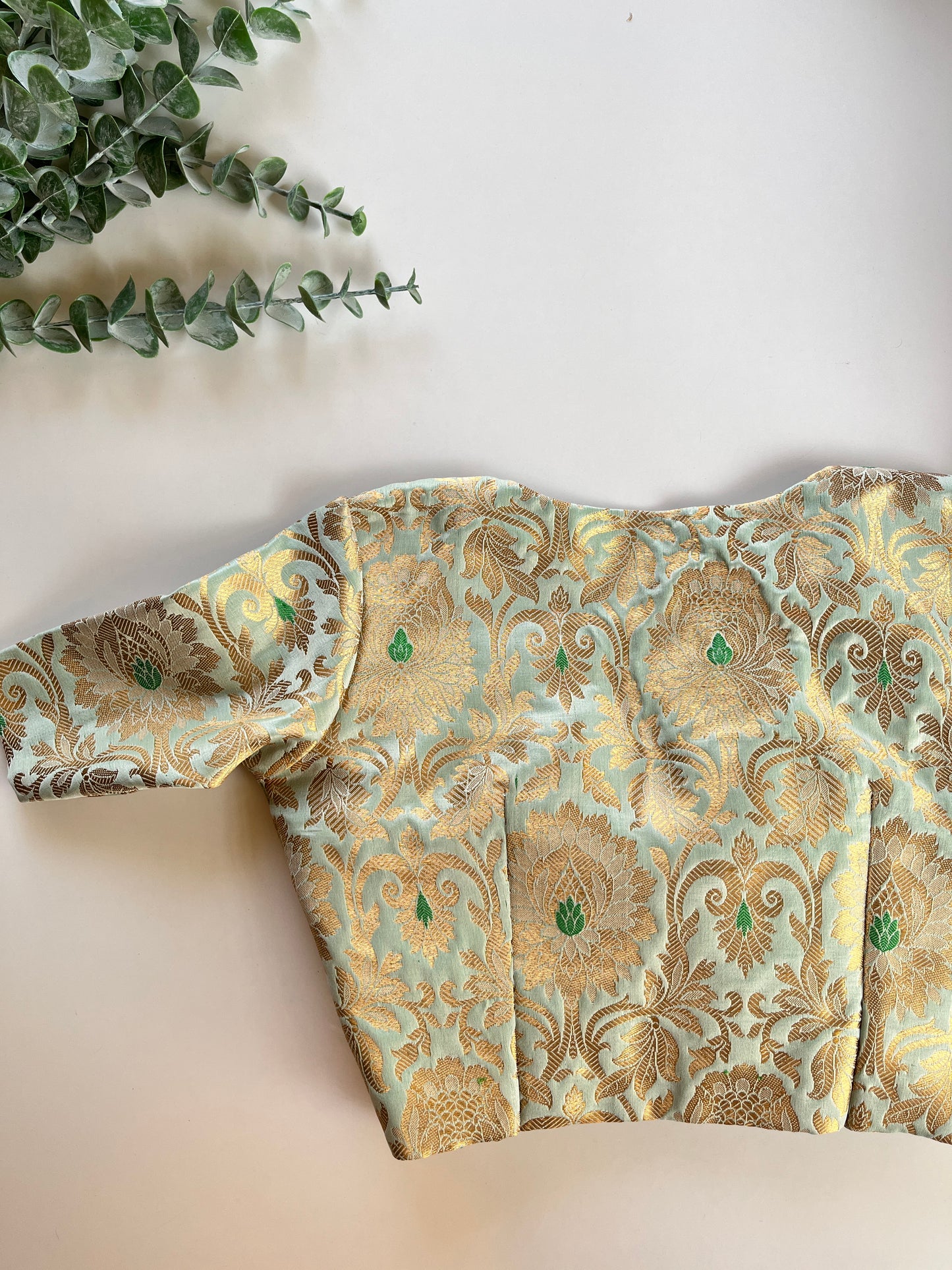 Pastel Green Banaras Blouse