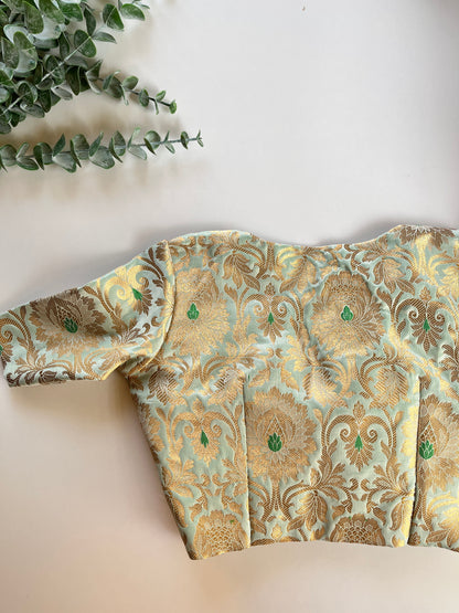Pastel Green Banaras Blouse