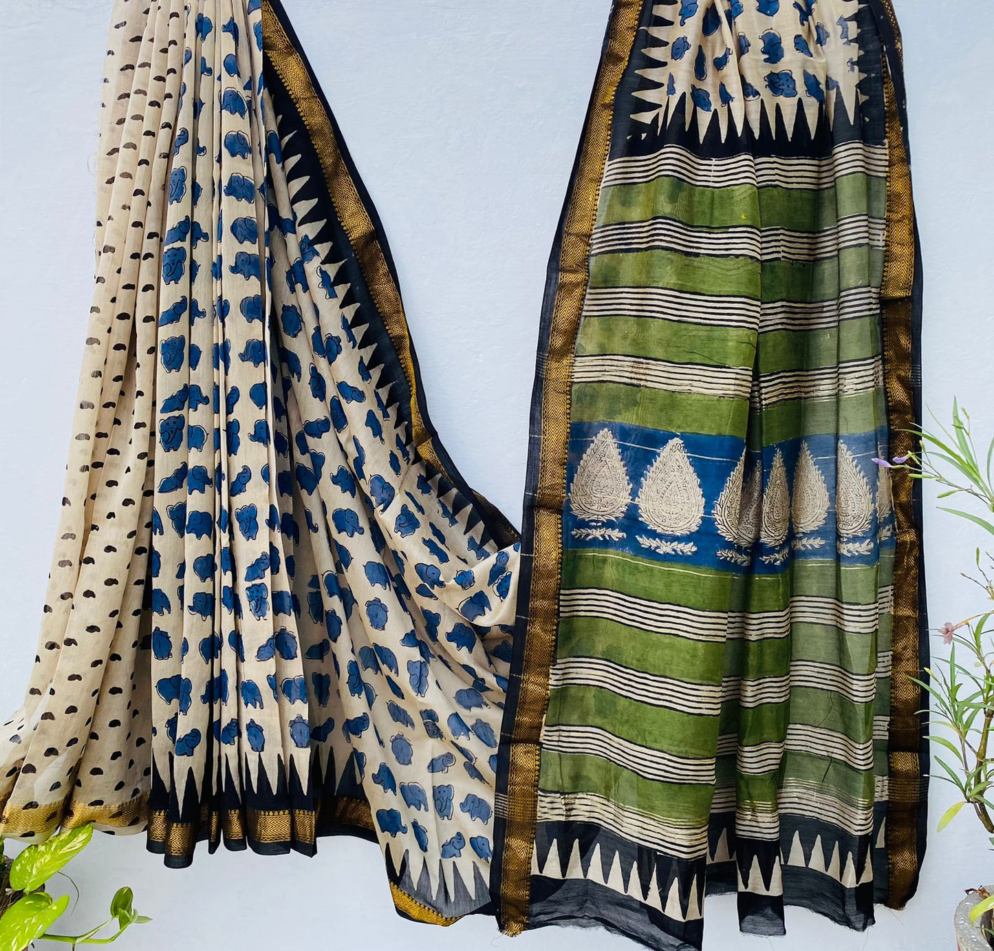 Cotton silk saree