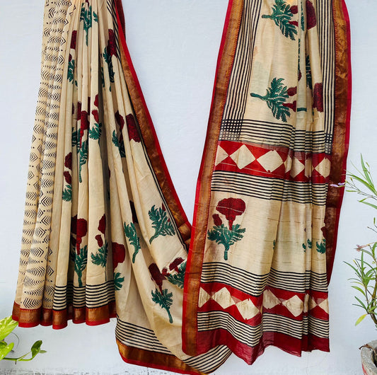 Cotton silk saree