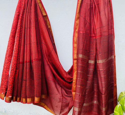 Cotton silk saree